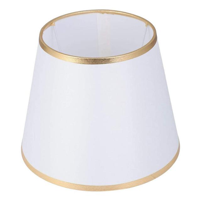 Drum Lamp Shade Dustproof Barrel Shape Cloth Lampshade Table Floor Replacement Office White