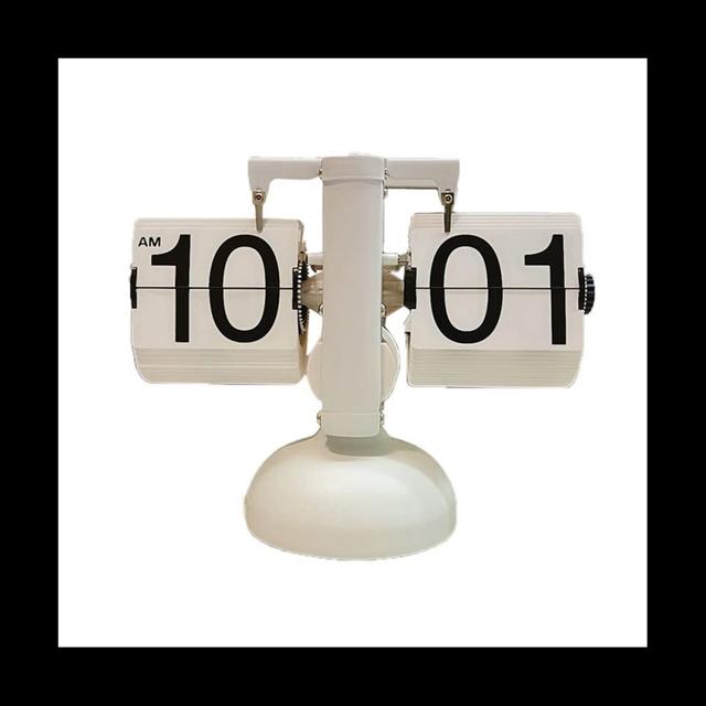 Flip Desk Clock, Retro Retro Automatic Flip Clock Desk Clock Desk Clock Big Number Home Office School Hotel,B