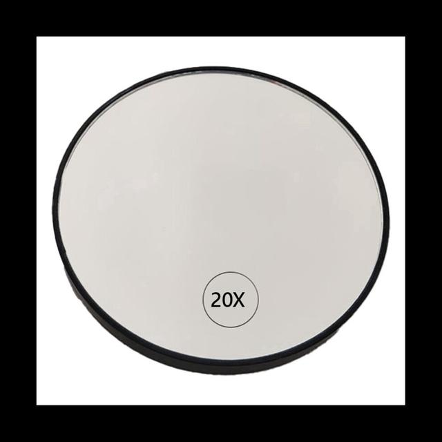 Anti-Fog Magnifying Mirror Suction Cup Vanity Mirror 20X Handheld Magnifying Mirror with Handle,Black