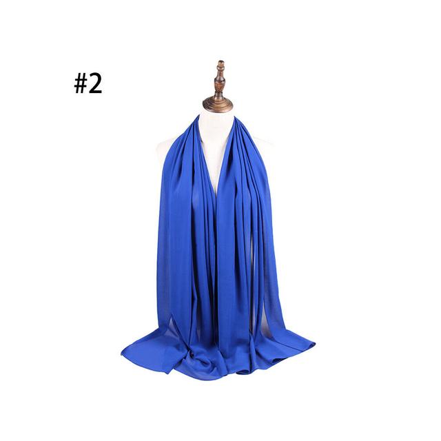 Muslim Scarf Women Plain Bubble Chiffon Hijab Scarf Head Wraps Soft Long Muslim Head Scarf Georgette Scarves Hijabs 50 colors