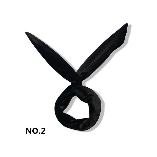 6 Colors Rabbit Ear Bowknot Headband Women Solid Turban Daily Life Party School Travel Gift