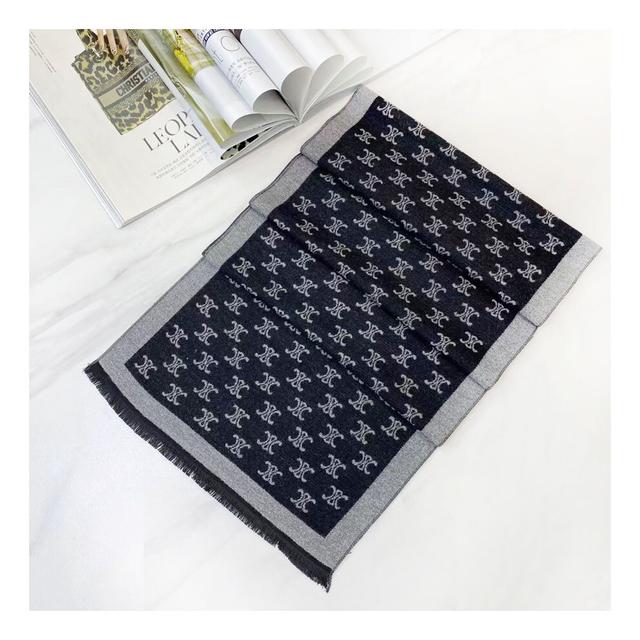 Men Scarf Cashmere Business Scarves Letter Print Double side Winter Soft Warm men's Neck Protector