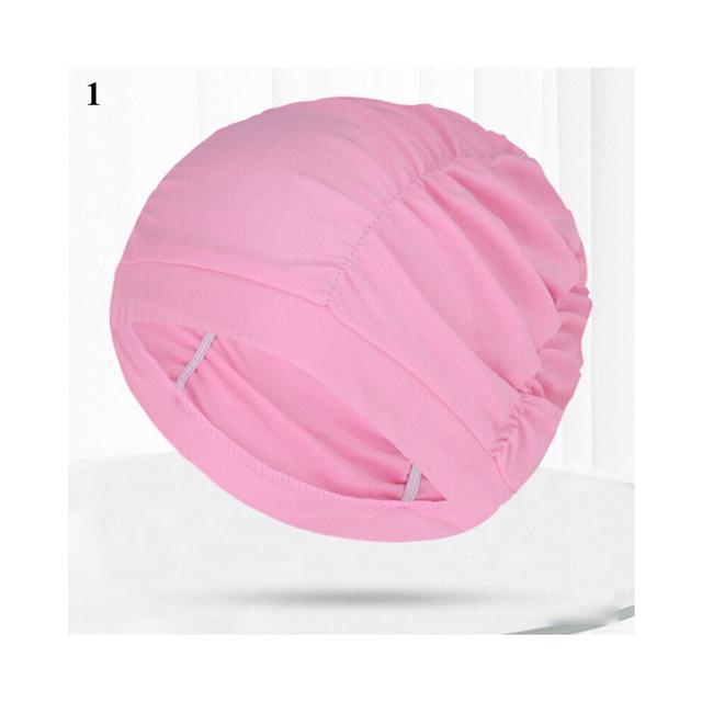 Women Swimming Cap Elastic Drape Swim Pool Hat Pleated Cloth Swimming Hat Ear Protection Turban Caps Comfortable Swimming Cap