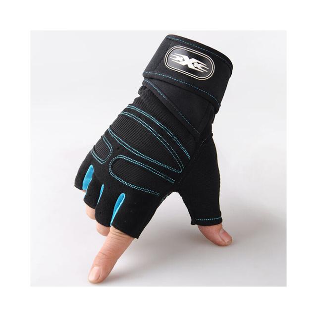(light blue Green-XL) Gloves Weight Exercises Half Finger Lifting Gloves Body Building Training Sport Gym Fitness Gloves for Men Women Clothing Gloves