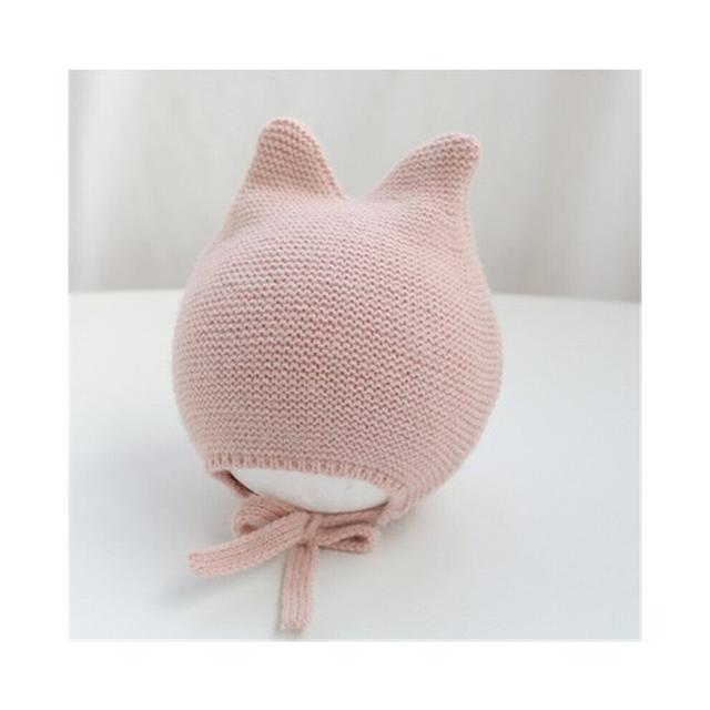 Autumn Soft Baby Knitted Hat Newborn Bonnet Caps Solid Infant Boys Girls Crochet Beanies Winter Child Warm Accessories