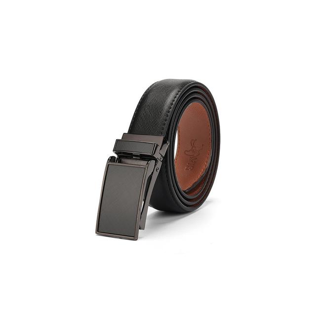 (NE610 black Black-125cm 37to40 Inch 125cm) [DWTS]Belt Male Men's belt Leather Strap Automatic Buckle Belts For Men Belts Cummerbunds cinturon hombre