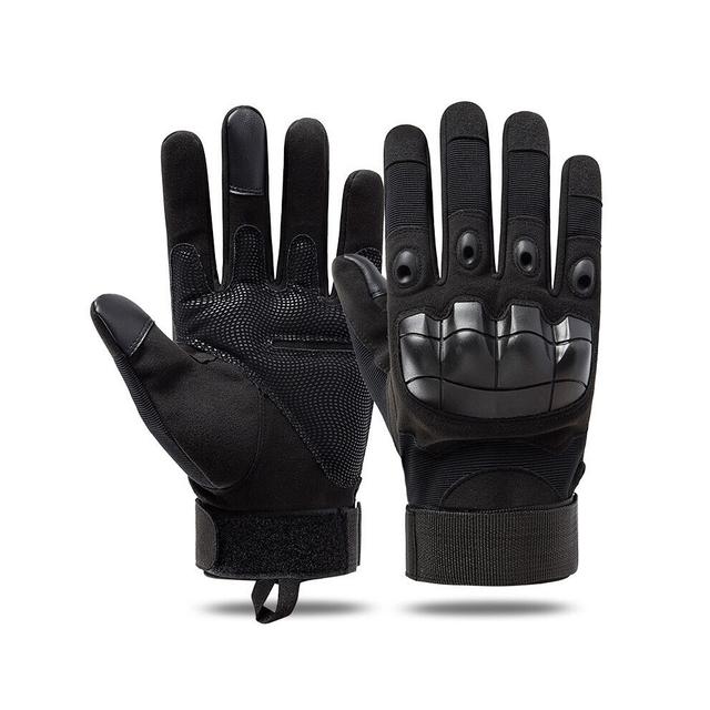 (black-M) LongKeeper LongKeeper Army Military Tactical Gloves Men Touch Screen Hard Knuckle Combat Outdoor Sport Cycling Gloves