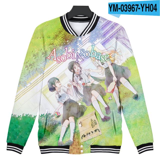 WAMNI Asobi Asobase Jacket Unisex Trucksuit Cosplay Baseball Uniform Anime Sweatshirt Harajuku Baseball Jacket