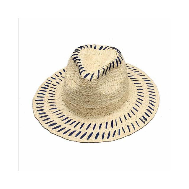 Summer hat raffia fedora hat unisex hats for women nice men's hat stripe decoration women's hat