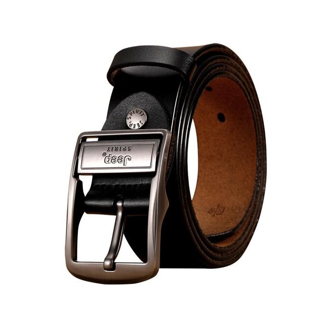 Leather Belt Men Business Casual Cowskin Split Leather Belt Pin Buckle Men's Belt Ceinture Homme