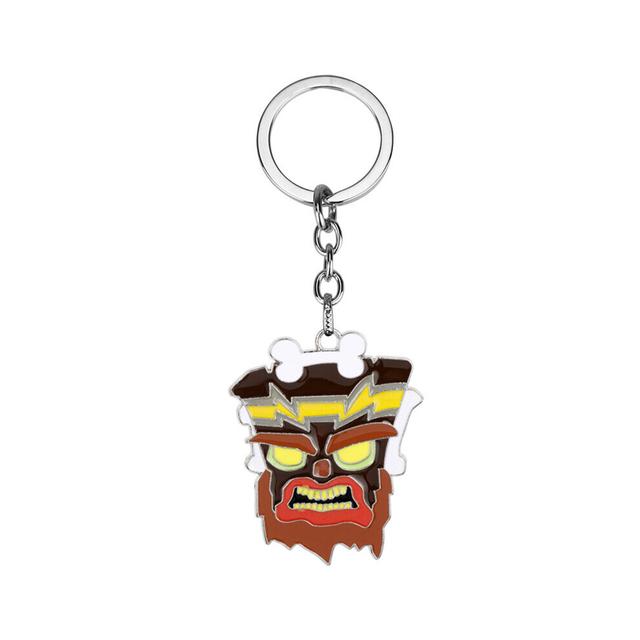 Crash Bandicoot Game Keyring Key Chains Cartoon Animal Metal Enamel Keychain Car Bag Key Ring Holder Chaveiro llaveros Jewelry