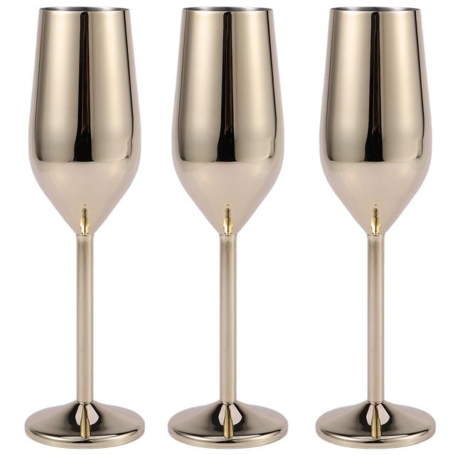 6Pcs/Set Shatterproof Champagne Glasses Brushed Gold Wedding Toasting Champagne Drink Cup Party Marriage Wine