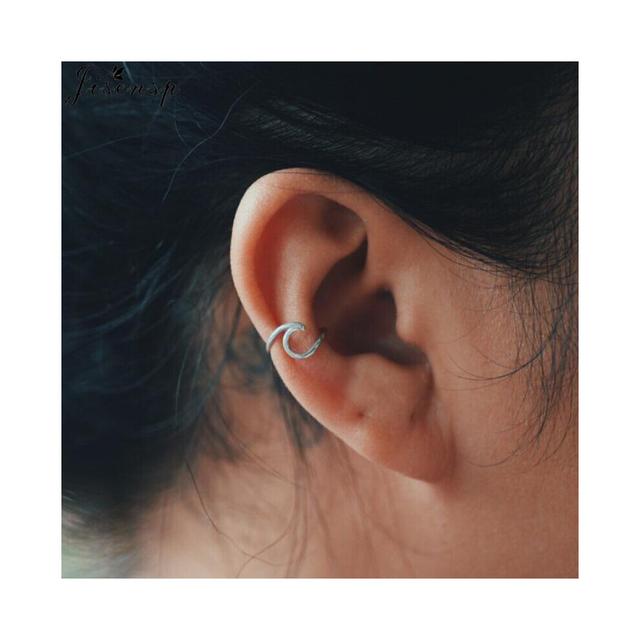 (Light Yellow Gold Color, Green) Jisensp Bohemian Earing Jewelry Leaf Ear Climber Crystal Earrings Studs for Women Everyday Jewelry Boho Wave Earings