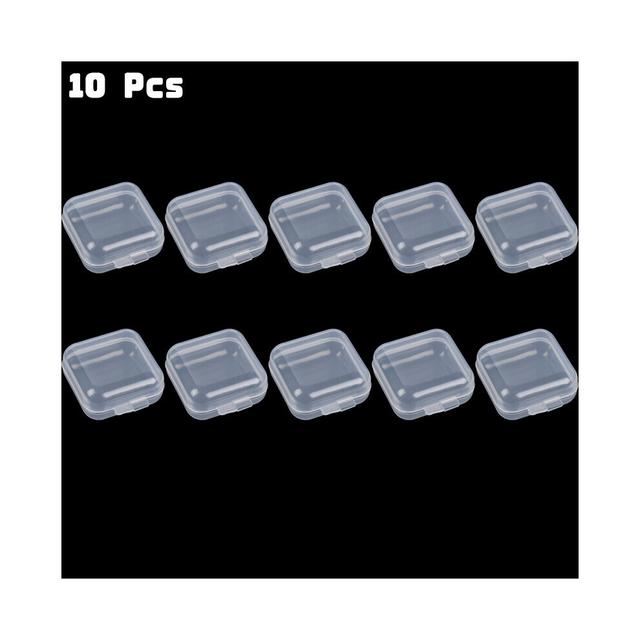 50Pcs Transparent Jewelry Storage Box Multifunctionanl Mini Square Box Ring Earrings Organizer Packing Jewelry Holder
