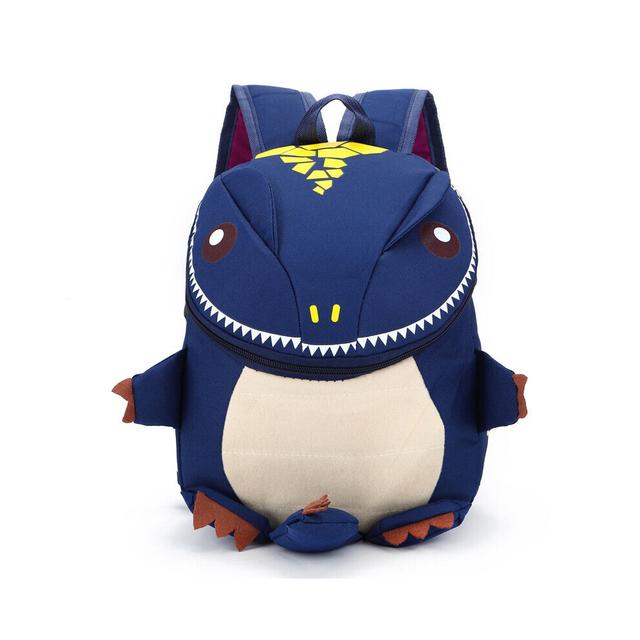 (beige, 16 Inches) Personalised Dinosaur Backpack Name Portable Children Travel School Rucksacks Dinosaur Shaped Shoulder Backpack Gift