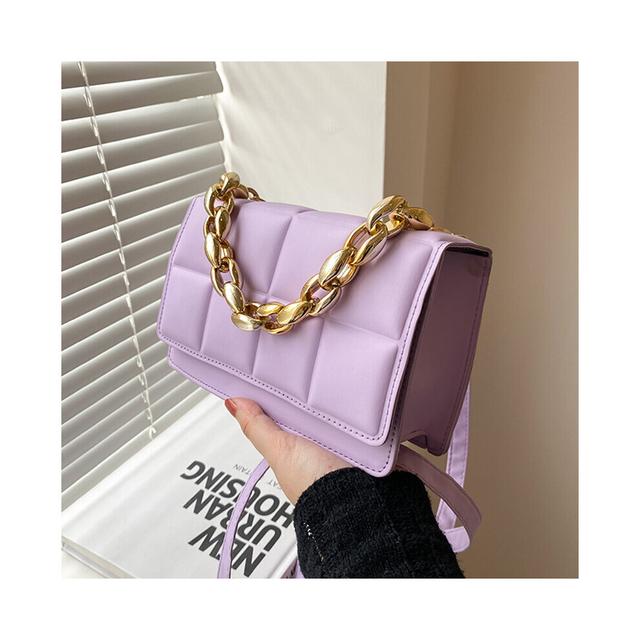 Chains Shoulder Bag For Women PU Leather Crossbody Bag Flap Messenger Handbag Lady Armpit Bag Satchel Bags Bolsas