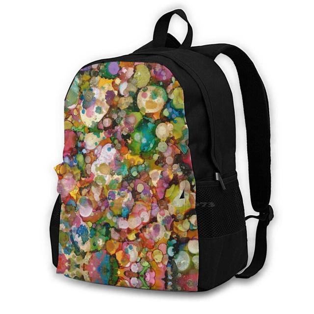 Peach Sunlight Travel Laptop School Backpack Bag Peach Sunlight Sparkle Golden Shimmer Fantasy Whimsical Peach Sun