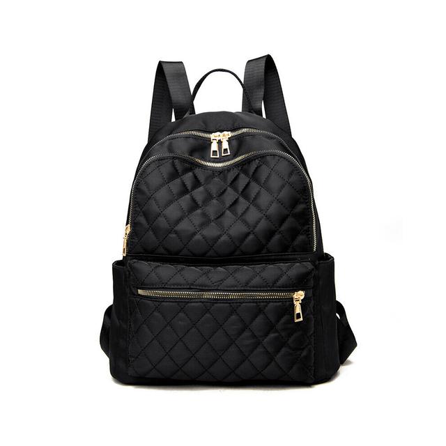 (Black-L) Casual Backpacks For Women Oxford Travel Pack Backpack Female Student School Book Bag High Shoulder Bag Mochila