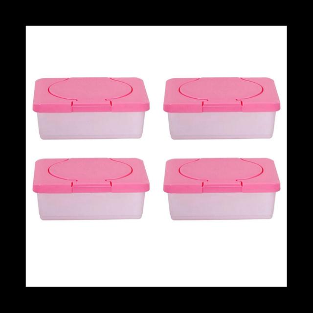 4X Dry & Wet Tissue Paper Case Care Baby Wipes Napkin Storage Box Holder Container