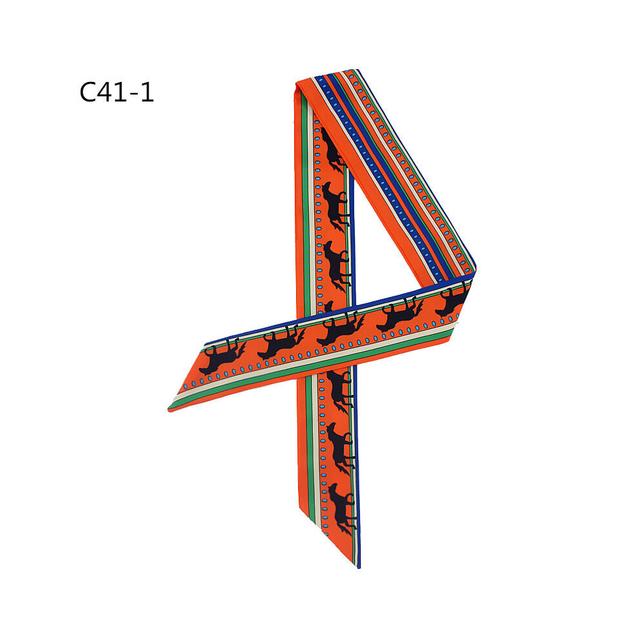 1pc Pattern High Twill Satin Surface Scarf For Men And Women Fashionable And Mature Tie Hair Accessories