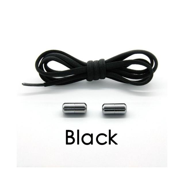1pair Elastic Shoe Laces Semicircle No Tie Shoelaces For Kids And Adult Sneakers Shoelace Quick Lazy Metal Lock Laces Shoe Rope Accessories