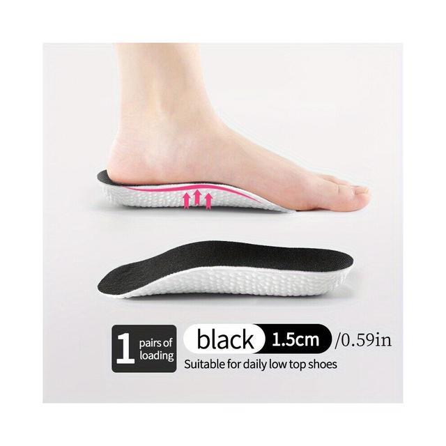 1pair Height Increase Insoles Men Women Shoes Flat Feet Arch Support Orthopedic Insoles Sneakers Heel Lift Memory Foam Soft Shoe Pads