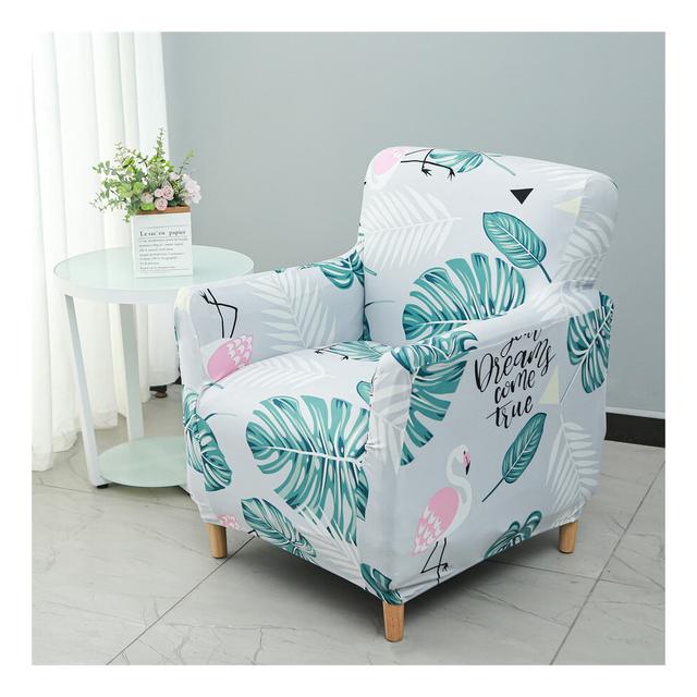 Solid Tub Sofa Cover Relax Stretch Single Seater Club Couch Slipcover for Living Room Elastic Armchair Protector Cover