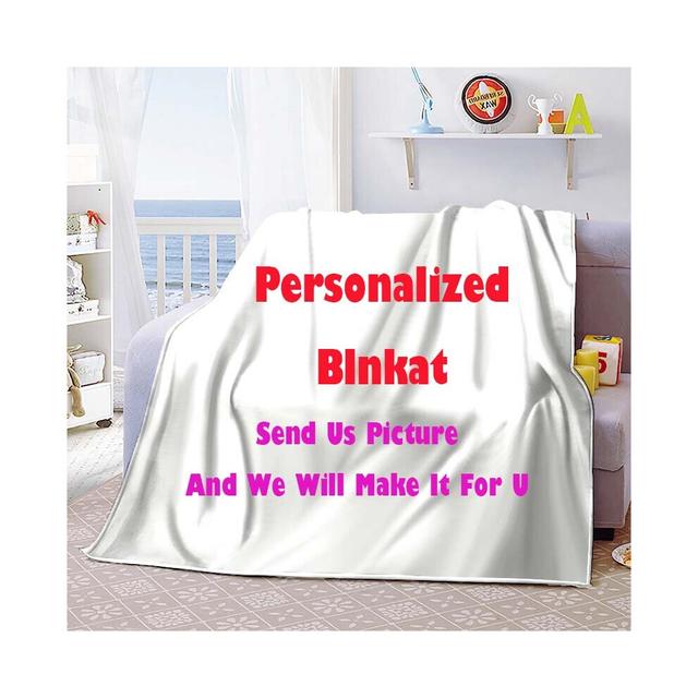 Personalized Blanket Blanket By Yourself Lightweight Soft Warming Blanket Nice Gift for Family Kids