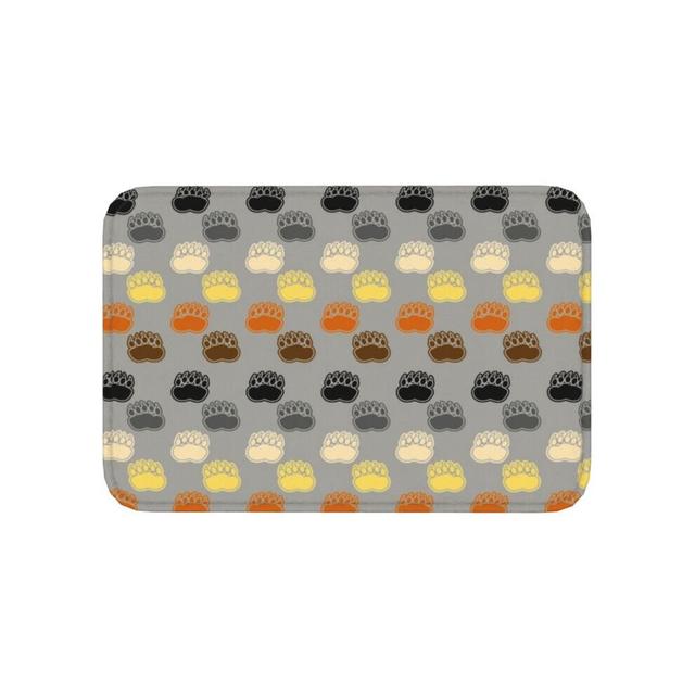 Funny Bear Pride Paws Front Door Mat Anti-Slip Indoor Waterproof Lgbt Gay Doormat Kitchen Bedroom Entrance Rug Carpet