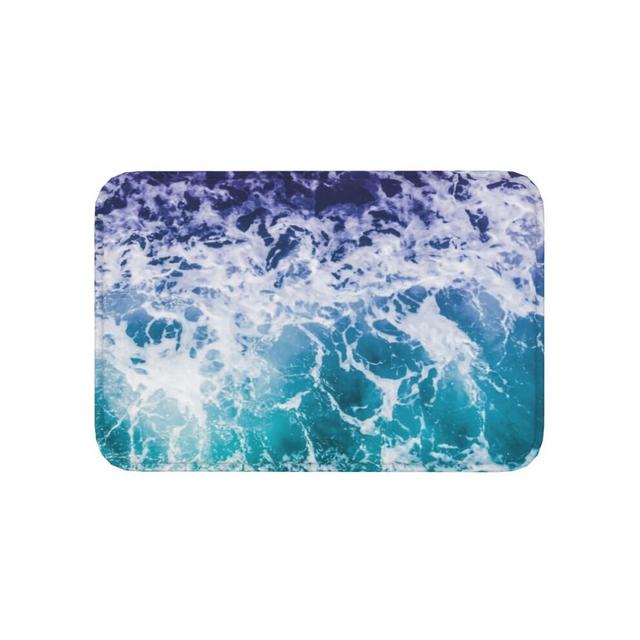 Ocean Waves Doormat Non-Slip Entrance Kitchen Bathroom Floor Door Mat Nature Living Room Carpet Rug