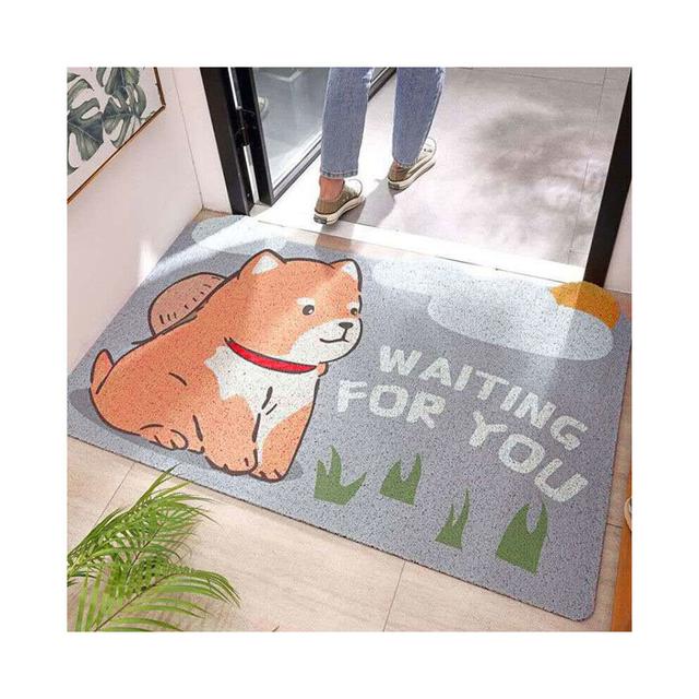 Animal Cartoon Welcome Mat Sand Scraping Door Entrance Hallway Bath Non-Slip Rug Dust Removal Carpet Wire Loop Footpad Doormats