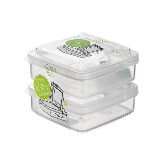 2pcs Flip-top Butter Block Cheese Slic Storage Box Portable Refrigerator Fruit Vegetable Fresh-keeping Organizer Containers