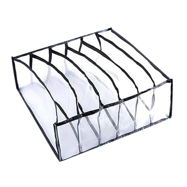 6 Gripes Foldable Drawer Organizer Underwear Bra Sock Ties Scarf Storage Box Foldable Close Organizer Basket Bins Container