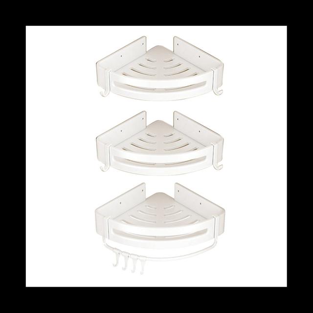 White Toilet Shelf Free of Punching Triangle Bathroom Toilet Washstand Wall-Mounted Wall Storage Suitable for Toilet