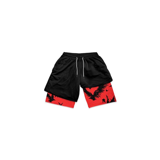 (Naruto L, L) Naruto Anime Gym Sports Shorts Fitness Running