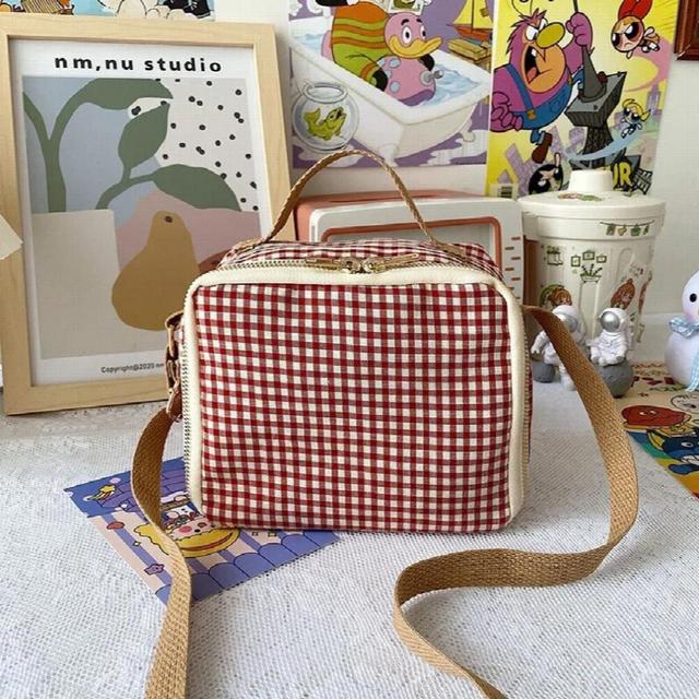 Kids Casual Plaid Bag Boys Girls Shoulder Messenger mochila Children Refresh Handbags Macaron Cotton Backpacks