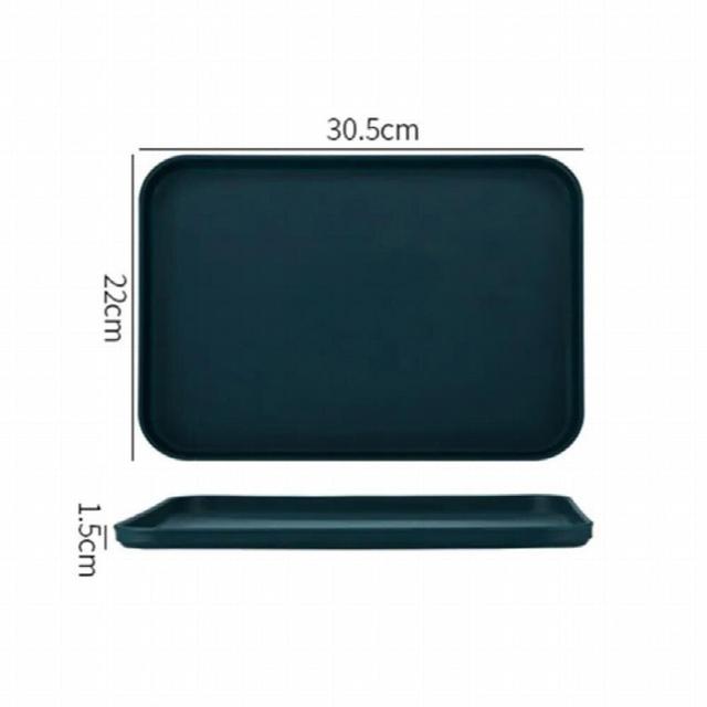 Nordic Style Food Shallow Tray Rectangular Household Barbecue Creative Fruit Storage Plate Pastry Baking Dish Kitchen Utensil