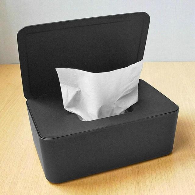 Tissue Storage Box Sealing Refillable Wipes Container with Lids Reusable Tissue Mask Storage Case Box Dustproof Tissues Wipes