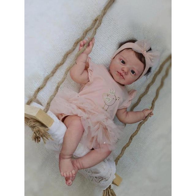 Full Body Soft Vinyl Bebe Girls Reborn Doll 3D Painted Skin Lifelike Newborn Baby Doll