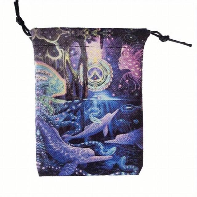 Festive Flannelette Gift Bags Perfect for Holiday Gatherings Tarot Oracle Storage and Christmas Halloween Parties