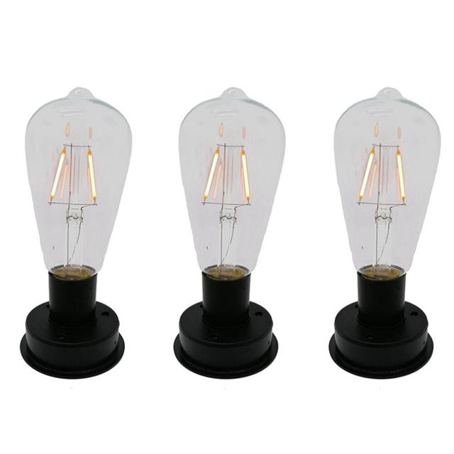 1Pc Solar LED Tungsten Filament Bulb Lamp 2800K Night Lights(7cm)