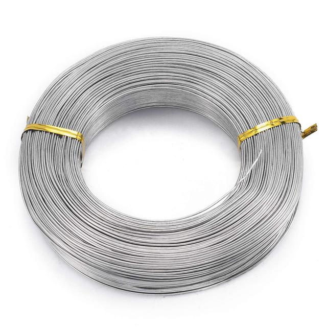 (Raw White-1mm about 200m) Raw Aluminum Wire Flexible Craft Wire for Jewelry Making Bracelet DIY Handwork Beading Wire