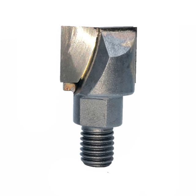 1PC 10MM Milling Cutter Wood Carving Cleaning Bottom Router Bit Threaded Spiral Bottom Knife(22mm)