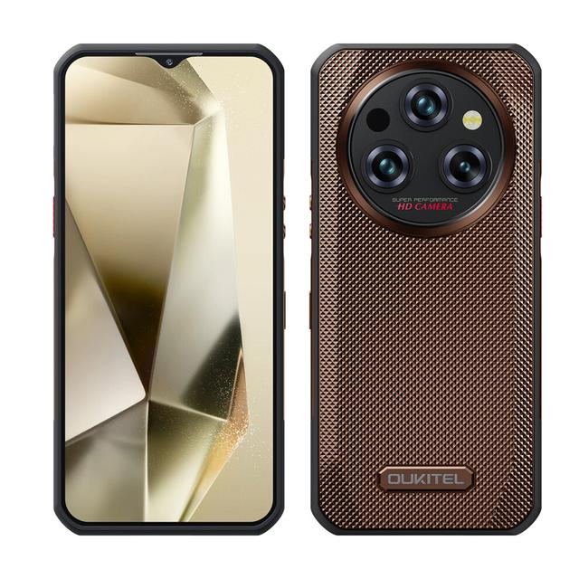 OUKITEL WP35 5G Rugged Smartphone 8GB/256GB - Dual SIM, 11000mAh, 6.6 in FHD+ Display, IP68/IP69K, Android 14, Brown