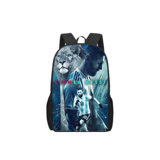 (X3-X7A) Football star Messi Backpack Children's Backpack Animation Backpack Travel Star Collection Bag Celebrity Gift