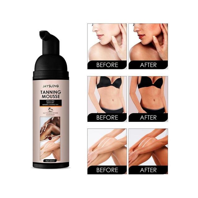 Self Tanning Mousse Spray Fast Body Face Self Tanner 60ml Cream Mak Makeup Solarium Foundation Fake Tan D5n8