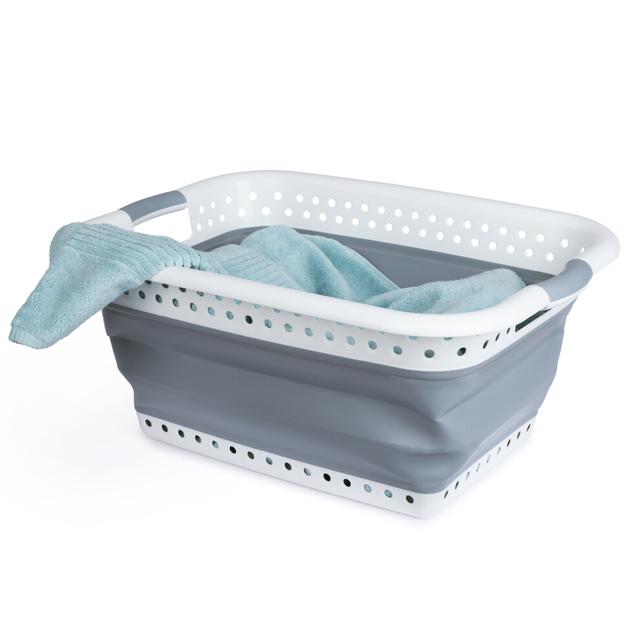 LIVIVO Collapsible Laundry Basket - Grey