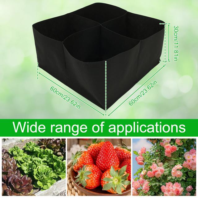 4/8 Grids Plant Growing Kits Garden Raised Bed Reusable Fabric Raised