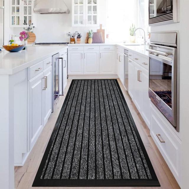 (80x300 cm, Grey) Rubber Door Mats Non-Slip Dirt Trapper Heavy Duty