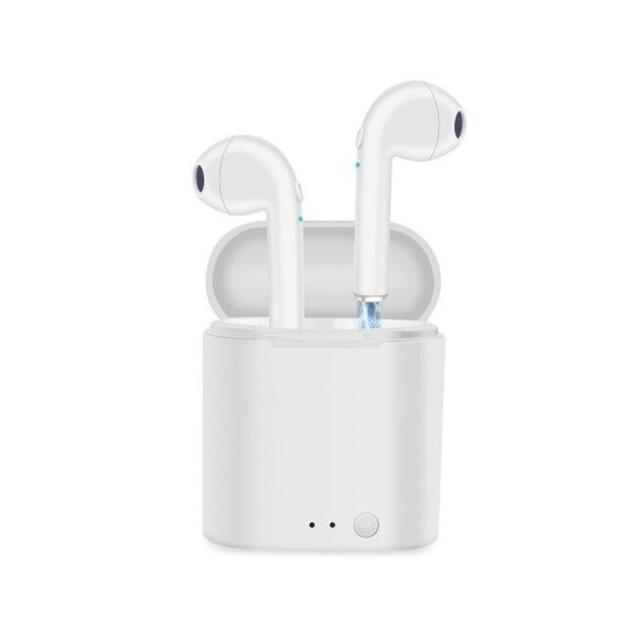 Wireless Bluetooth Earphones Mini Stereo Bass Sport Headset With Chargin White Earbuds